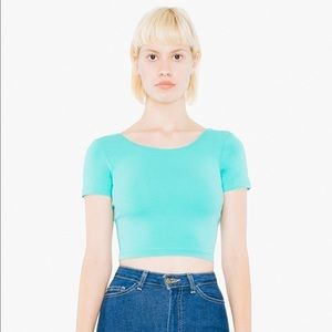 LAST CHANCE American Apparel Cotton Spandex Crop Tee